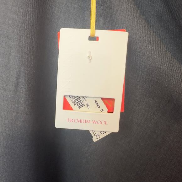 NWT Mantoni Men’s No Pleat Unhemmed Dress Pants Size 46R 100% Wool Gray Office - Picture 8 of 11